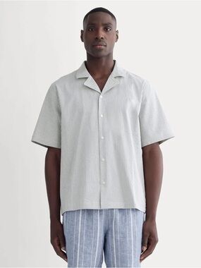 Everlane Seersucker Shortsleeve Button Up